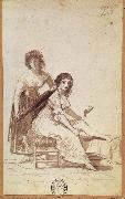 Francisco Goya Maid combing a  Young Woman-s Hair France oil painting artist